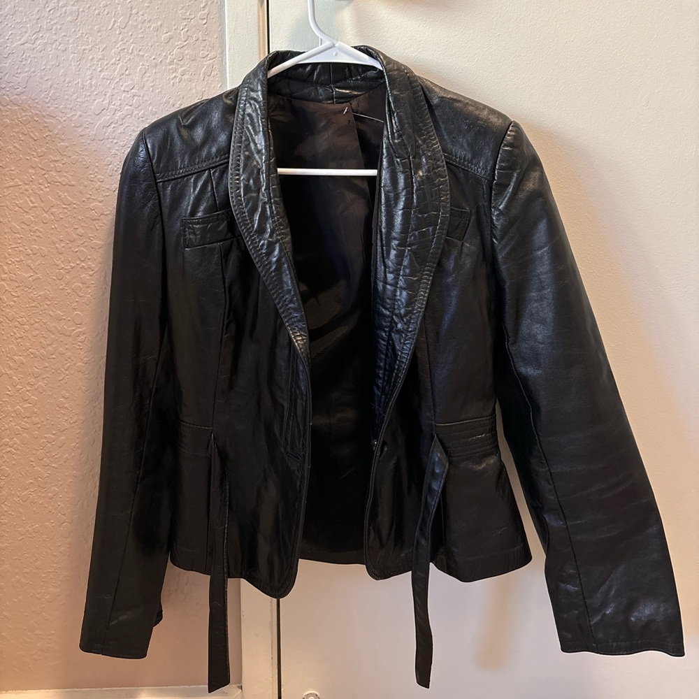 Women's Black Leather Jacket